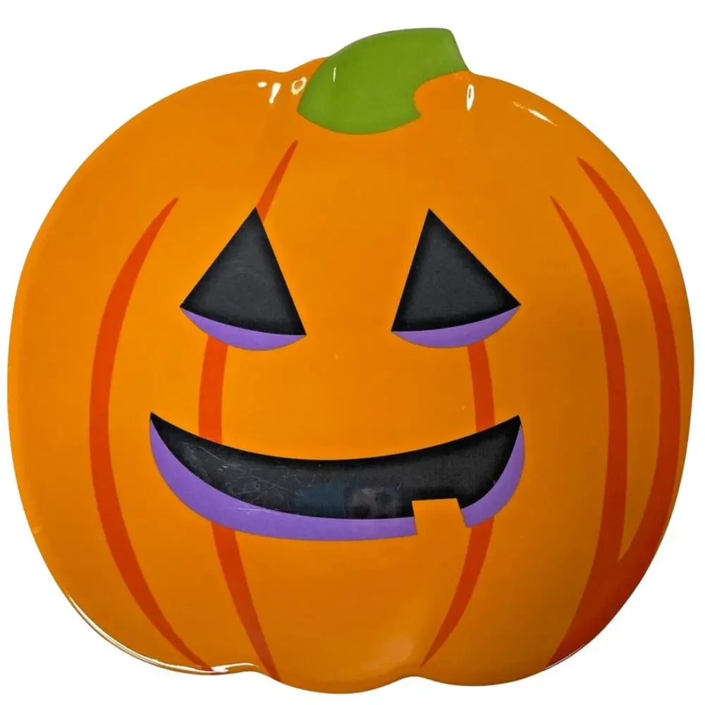 Set of 2 Halloween Pumpkin Plates – 9
